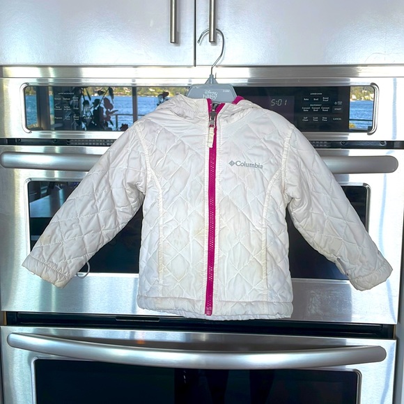 Reversible Columbia light hooded puffer fleece - Picture 2 of 7